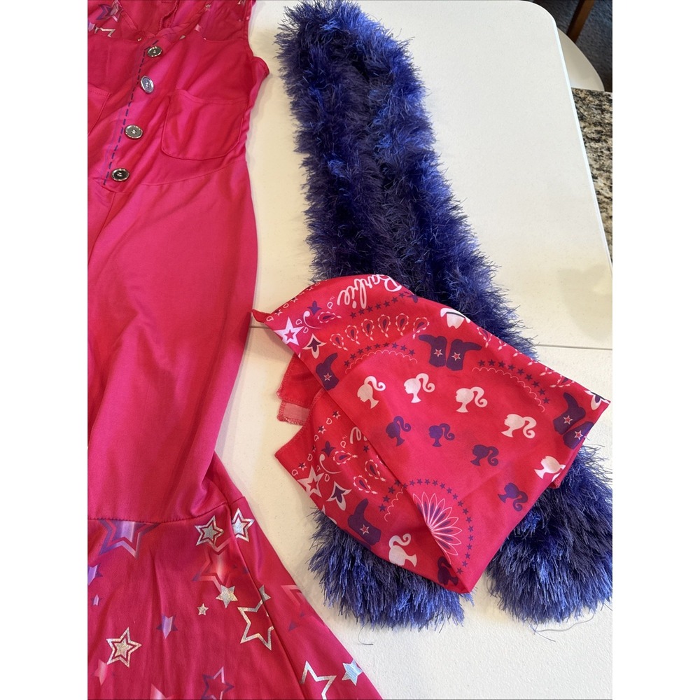 Western Barbie Doll Movie Girls Youth Costume Jumpsuit L 10-12 - Picture 3 of 9